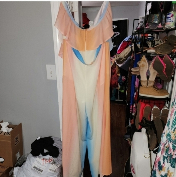 Nwot Fashion nova 1x strapless ombre jumpsuit - Picture 5 of 5